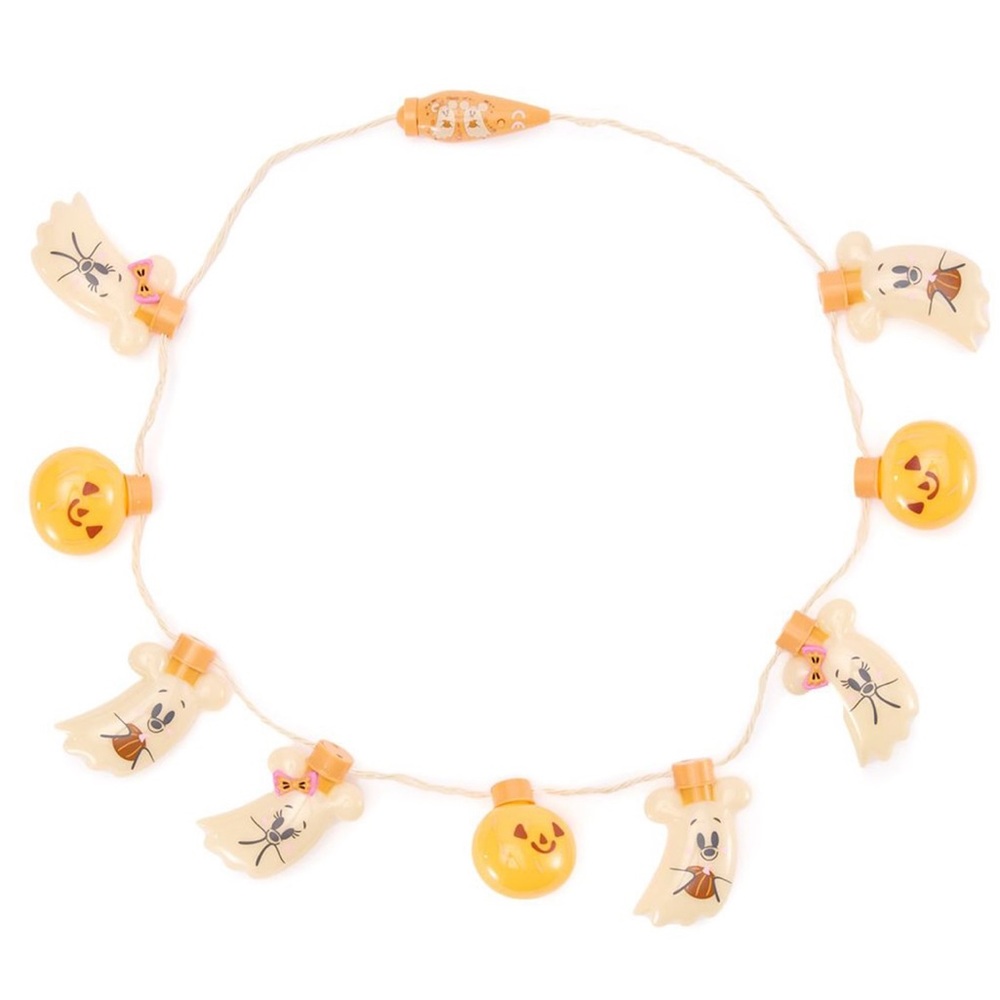 BRAND NEW Mickey and Minnie Cutie Ghost Halloween Glow Necklace